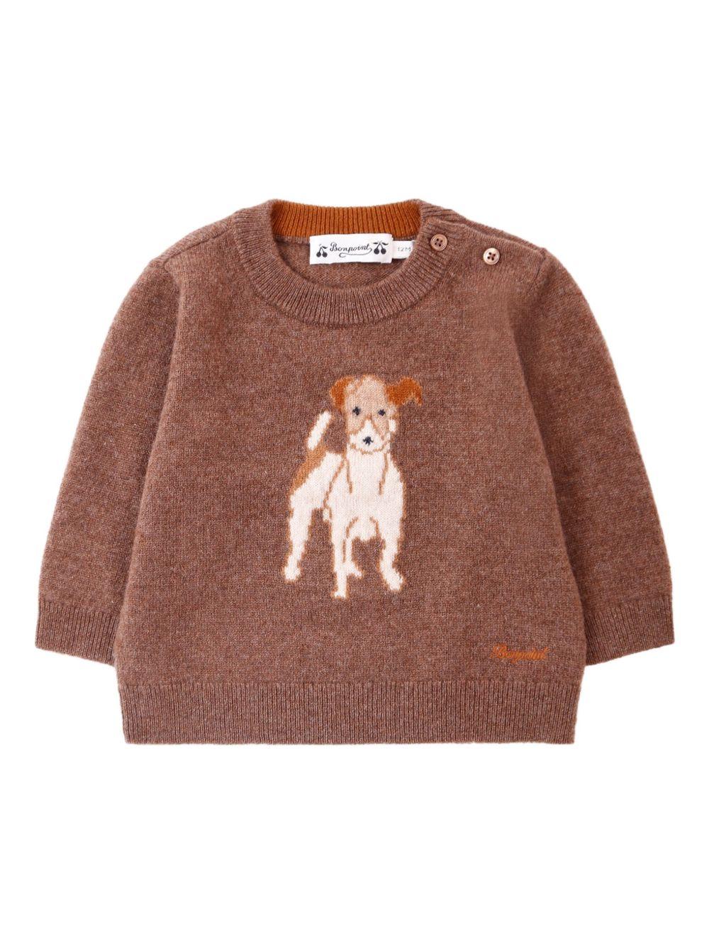 Maglione per neonati Bonpoint in cashmere con motivo ricamato W05YJUK00004 167 BONPOINT
