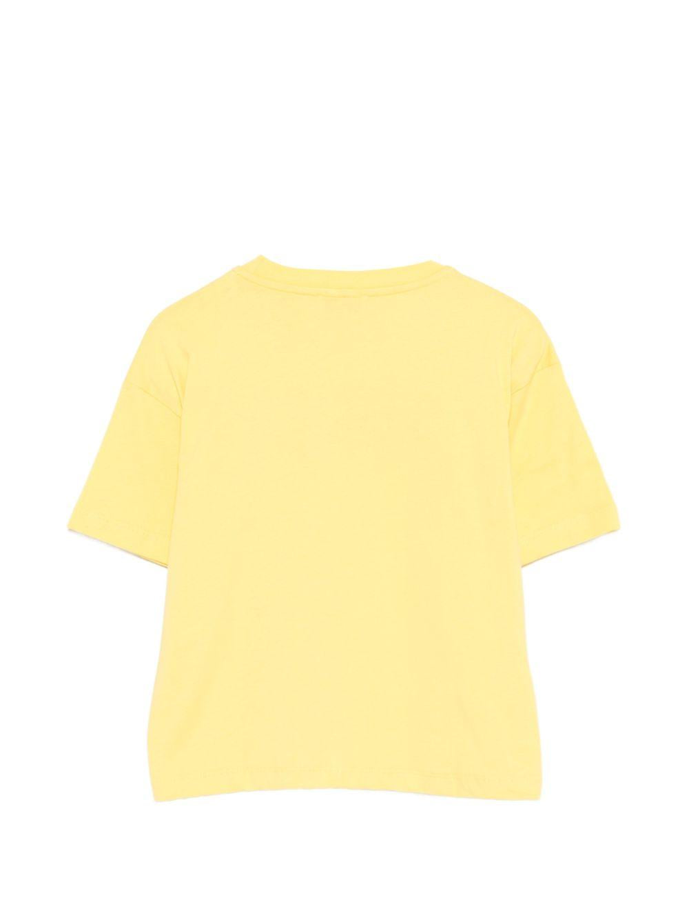 T-shirt per bambina MSGM Kids gialla con applicazione logo S6MSJGTH087 MS009 MSGM KIDS