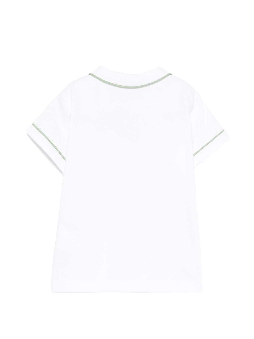 T-shirt per neonato Marella Ferrari bianca con rifiniture verdi CAY23 BIANCO VERDE MARIELLA FERRARI KIDS