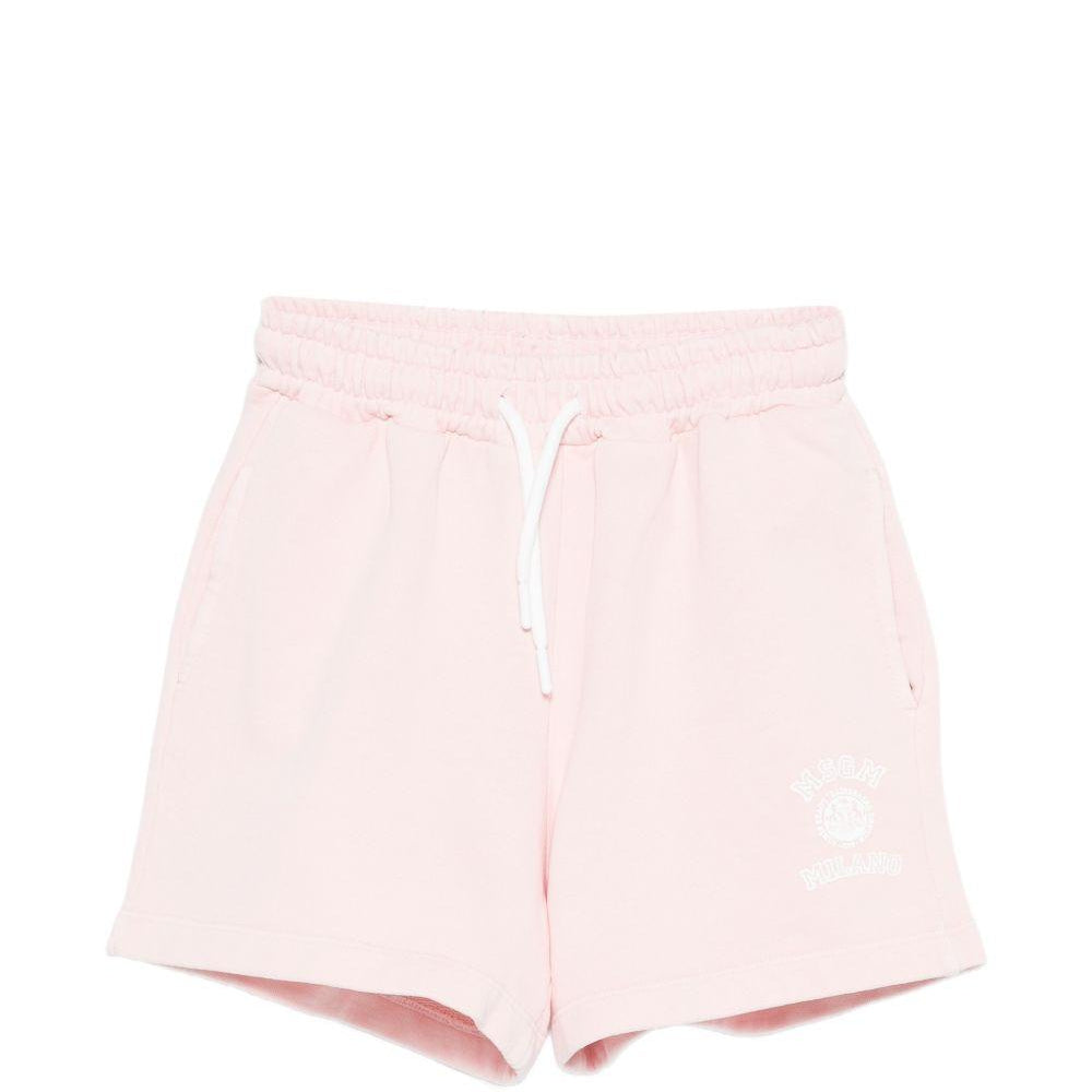 Shorts per bambina MSGM Kids rosa con coulisse S6MSJUBE054 MS076 MSGM KIDS
