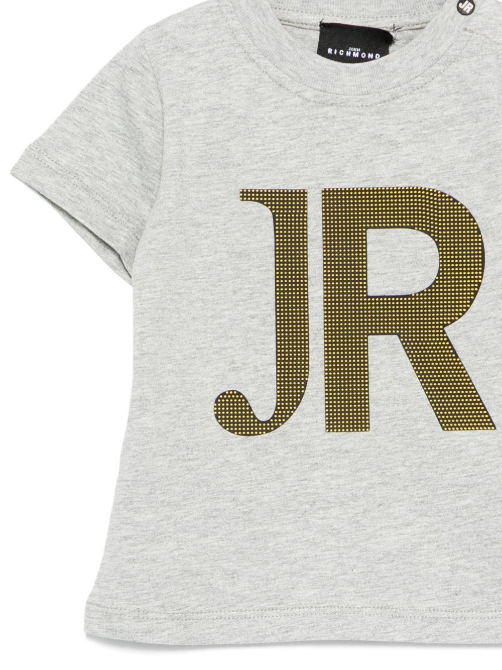 T-shirt per neonato John Richmond Junior grigio con stampa grafica RIP26067TS GREY MELANGE JOHN RICHMOND KIDS