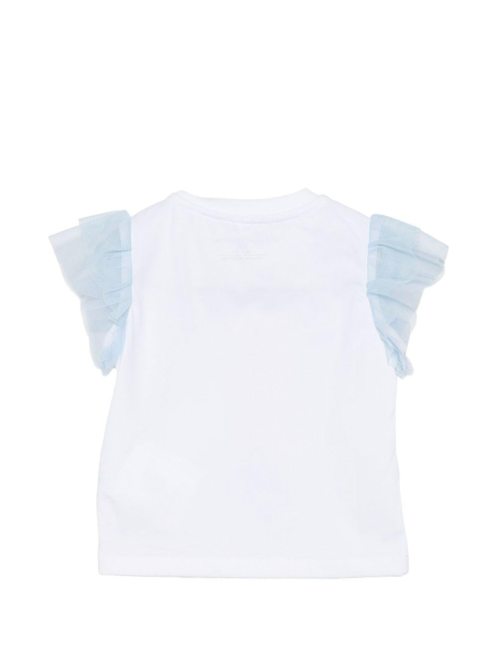 T-shirt per neonata Stella McCartney Kids bianca con motivo stella marina TY8071 Z0434 100 STELLA McCARTNEY KIDS