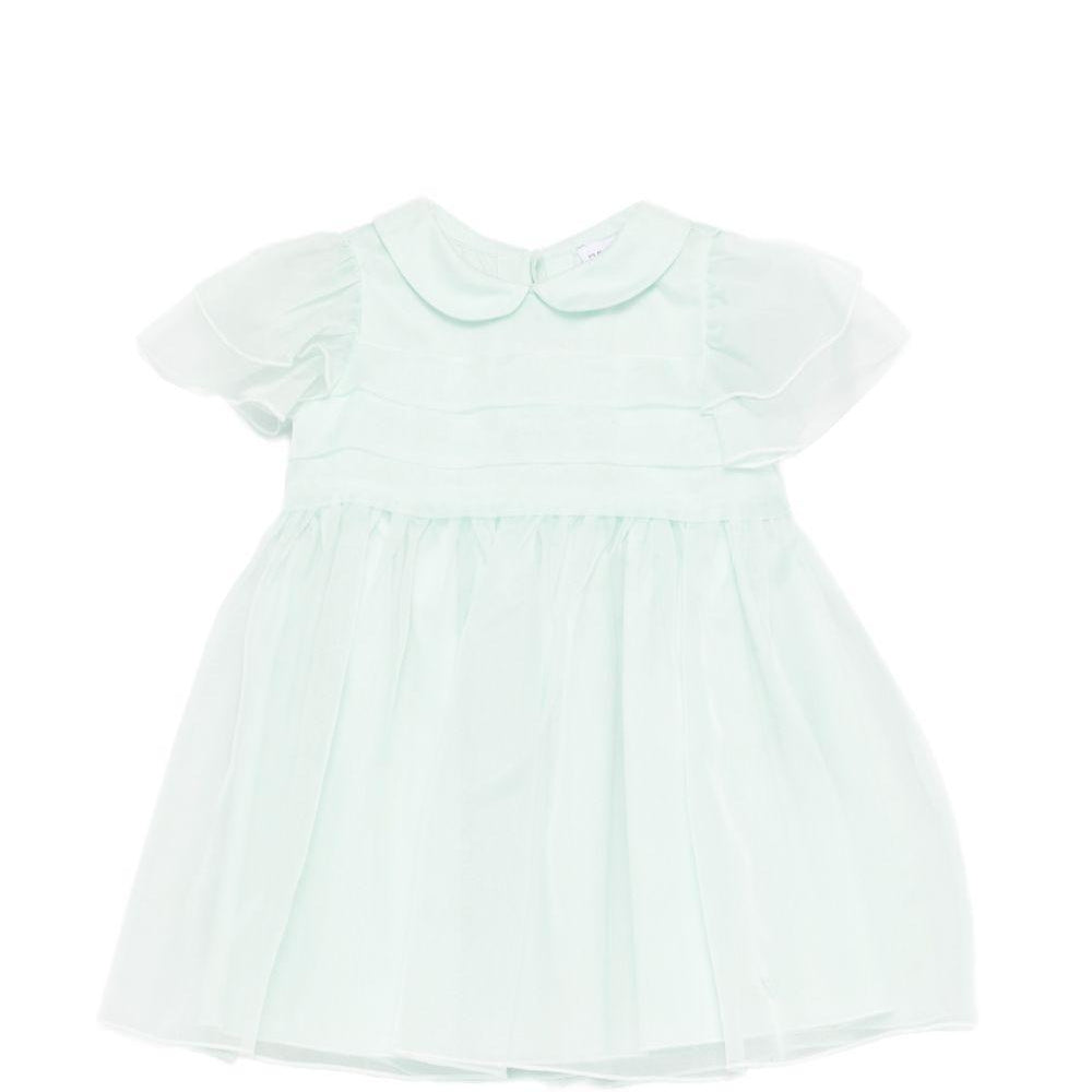 Abito per neonata Emporio Armani Kids verde con colletto alla Peter Pan EG000546 AF21205 U9044 EMPORIO ARMANI KIDS
