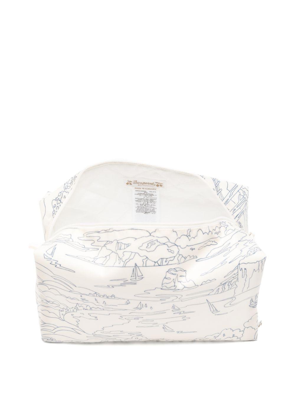 Borsa trousse per neonati Bonpoint bianca con stampa grafica all-over S06OACW00004 677A BONPOINT KIDS