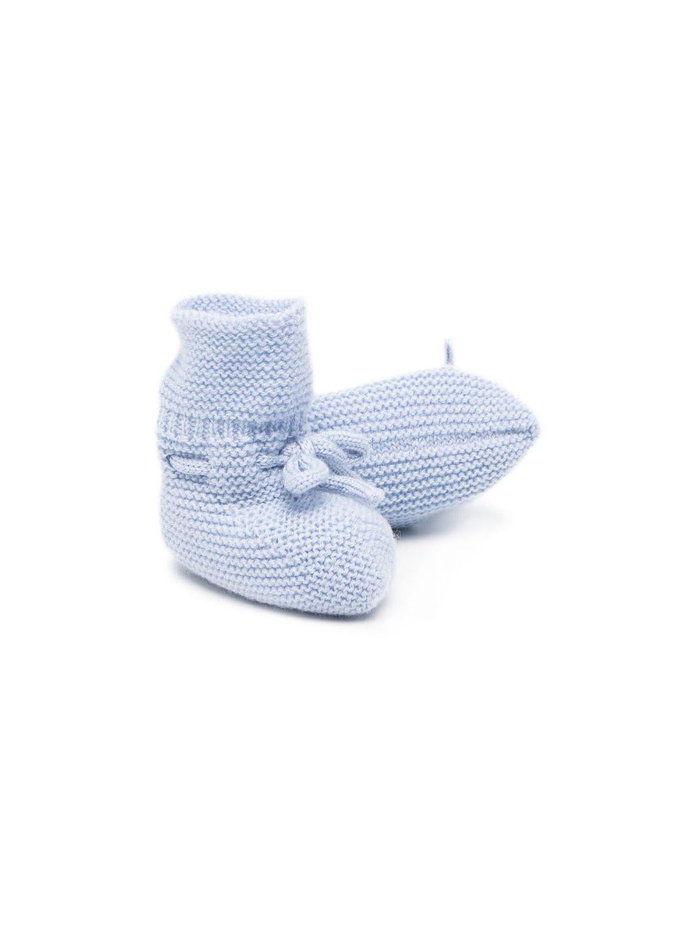Scarpine primi passi per neonato Paz Rodriguez azzurre con fiocco 018-22507 801 PaZ RODRIGUEZ KIDS