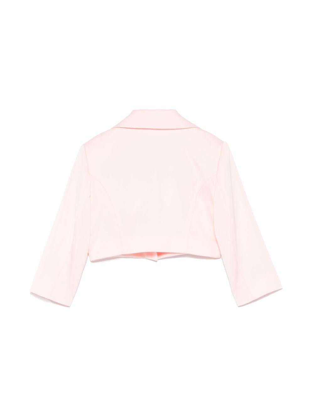 Giacca per bambina Colorichiari rosa in raso con parte frontale senza chiusure FL808175 4856 84 COLORICHIARI