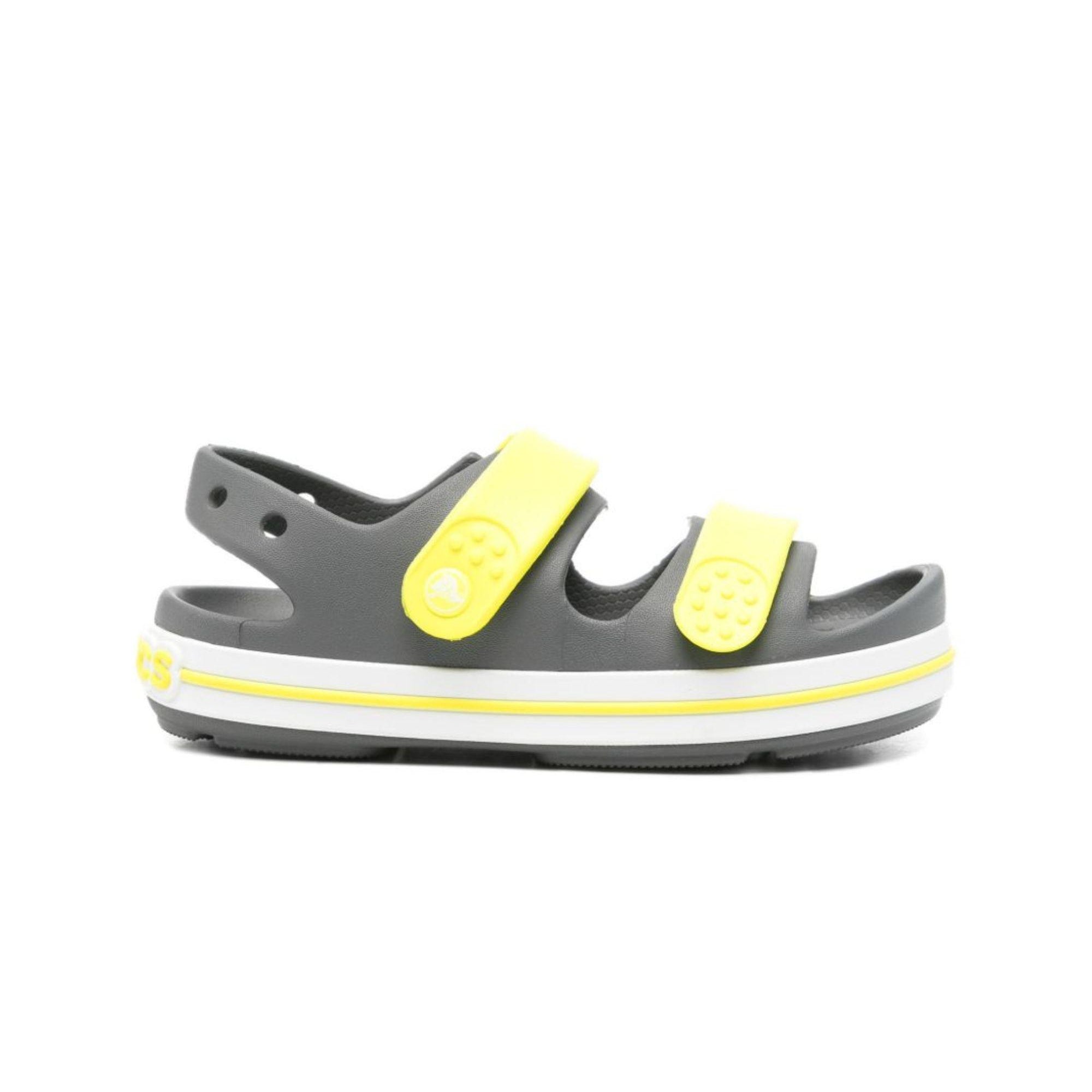Sandali per bambino Crocband Cruiser K Crocs Kids grigie con suola in gomma 209423 SGAC CROCS KIDS