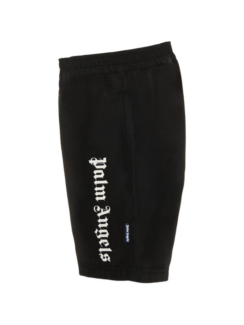 Costume da bagno per bambino Palm Angels Kids nero con dettaglio logo PBFD003S26FAB001 110 PALM ANGELS KIDS