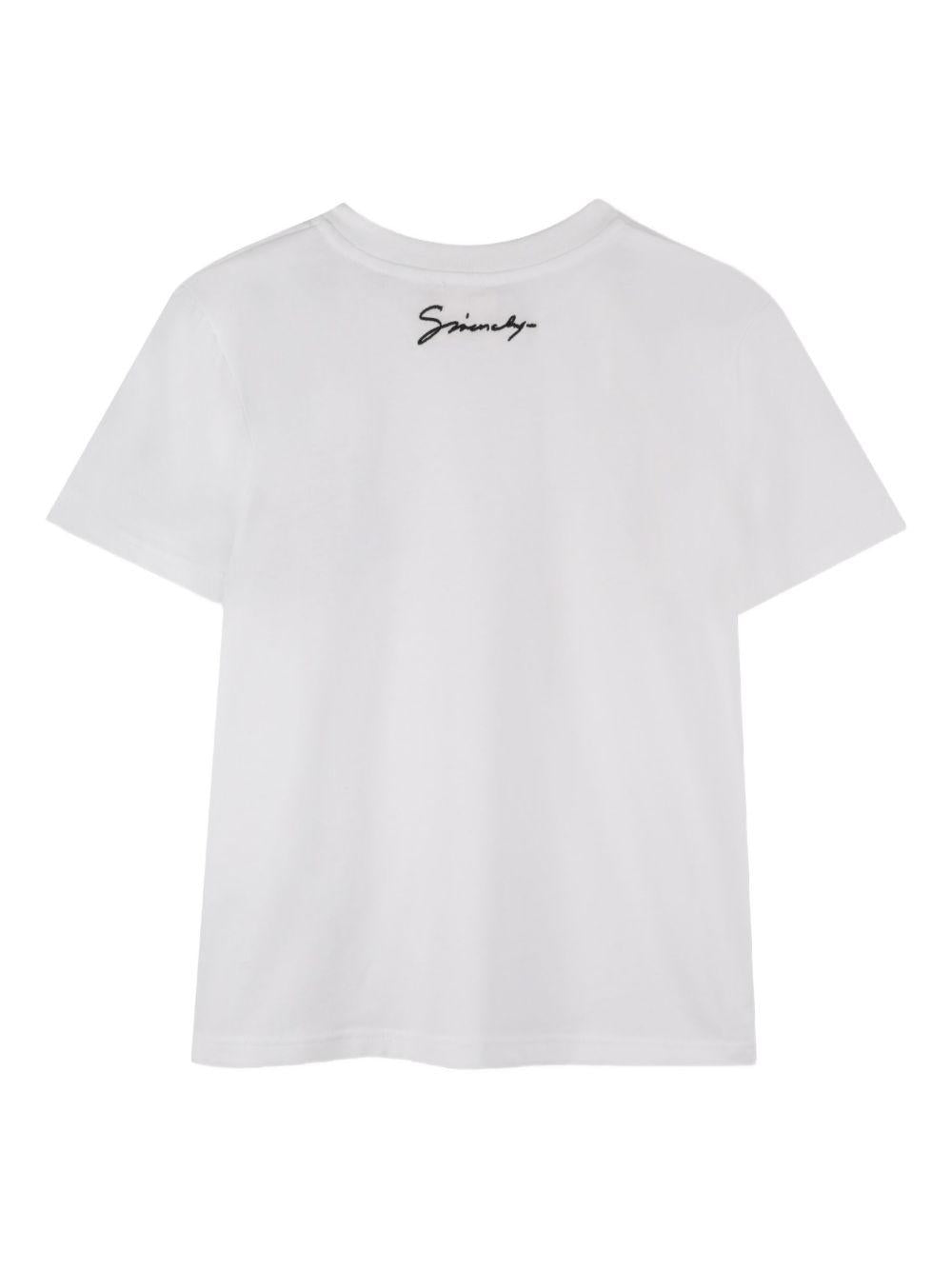 T-shirt per bambino Givenchy Kids bianco in cotone con logo H30957 10P GIVENCHY KIDS