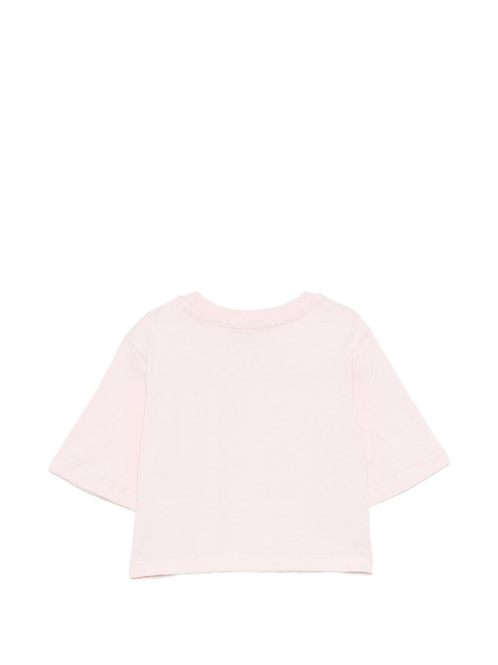 T-shirt per bambina MSGM Kids rosa modello crop S6MSJGTH002 MS076 MSGM KIDS