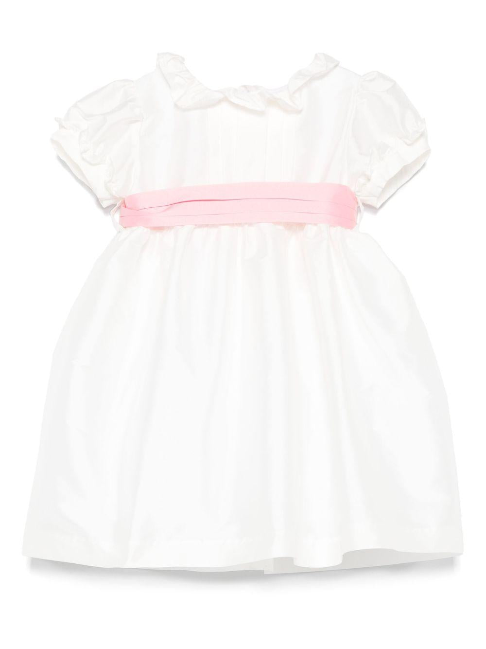 Abito per neonata Mariella Ferrari bianco con cintura rimovibile AT934 074 076 MARIELLA FERRARI