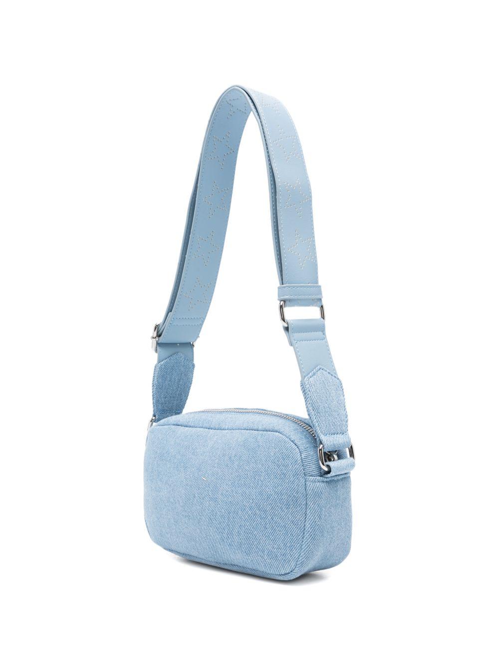 Borsa con tracolla per bambina Stella McCartney Kids azzurra con applicazione Stella TY0A48 Z3618 999 STELLA McCARTNEY KIDS