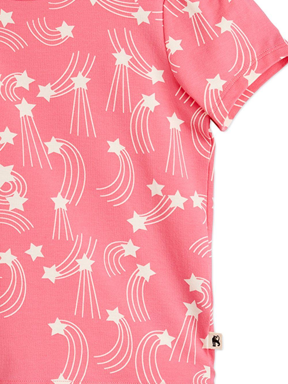 T-shirt per bambina Mini Rodini rosa con stampa all-over stelle 26220149 PINK MINI RODINI KIDS