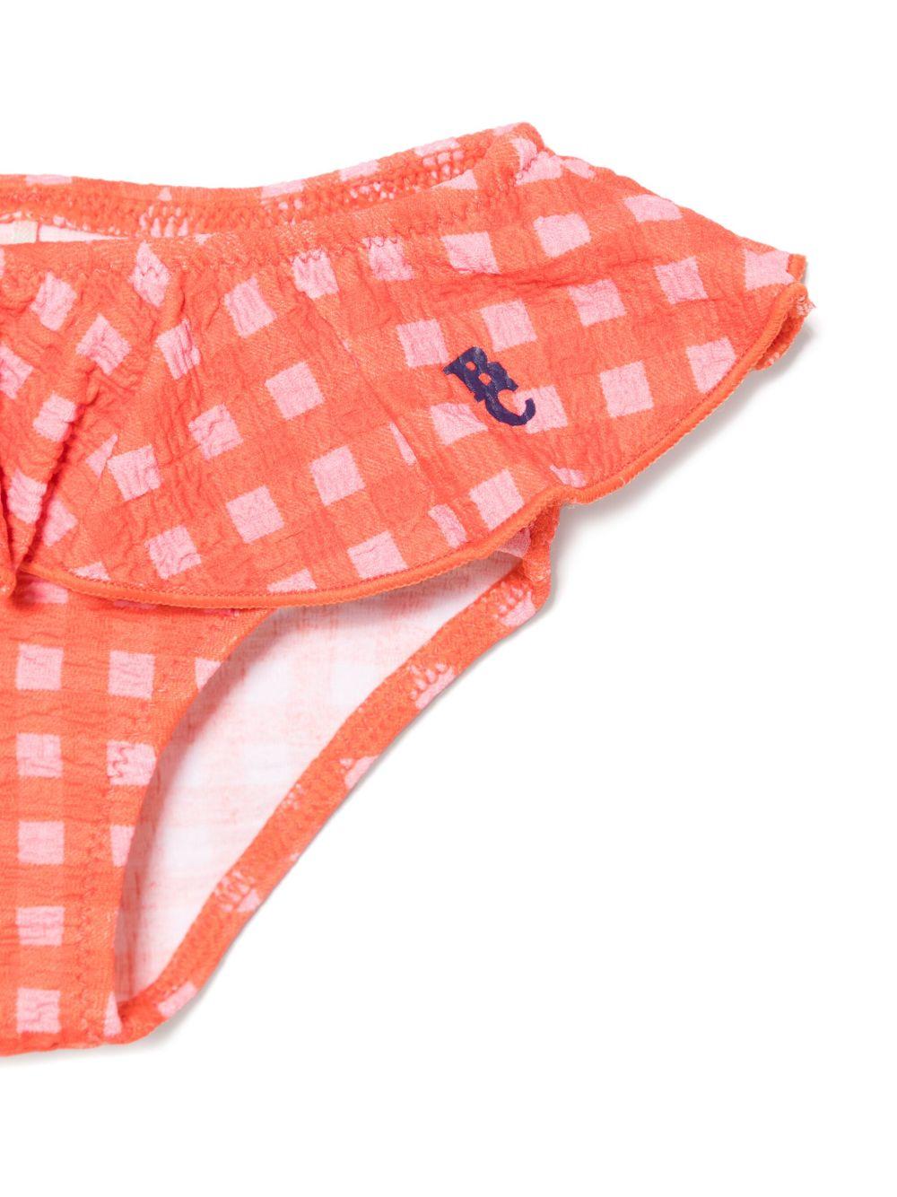 Costume da bagno per neonata Bobo Choses arancione con ruches B125AB099 851 BOBO CHOSES