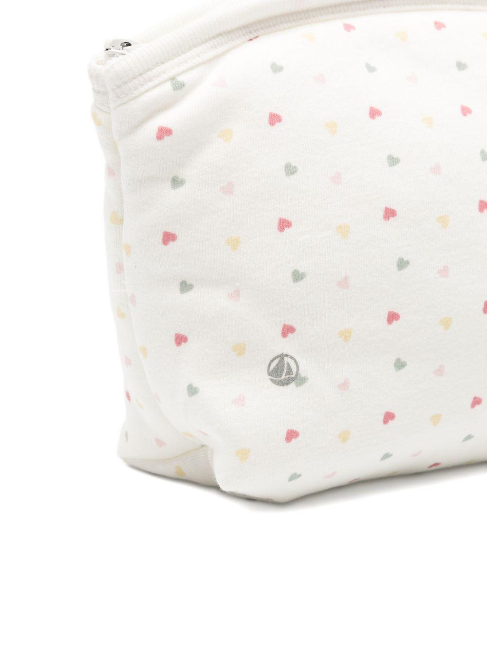 Trousse per neonati Petit Bateau bianca con stampa cuori all-over A0FRB 01 PETIT BATEAU KIDS