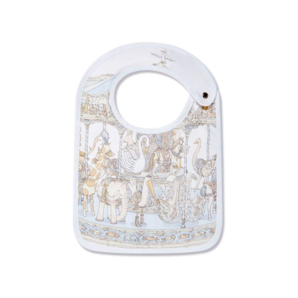 Bavaglino per neonati Atelier Choux bianco con stampa carosello BI-CS-CAR B-U ATELIER CHOUX PARIS KIDS