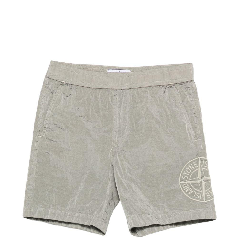 Costume da bagno per bambino Stone Island Junior grigio con toppa con logo L1S16B100001S0043 V0061 STONE ISLAND KIDS