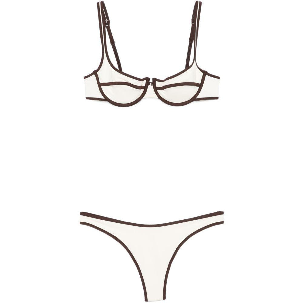 Costume Naomi per donna MC2 Saint Barth bianco con dettagli a contrasto NAO0005 01600L MC2 ST. BARTH