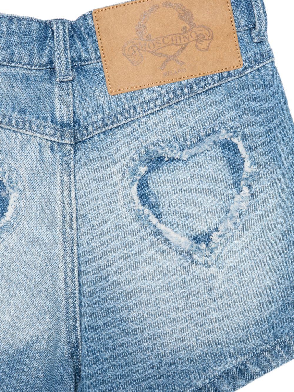 Shorts per bambina Moschino Kids azzurro con vita elasticizzata HDQ021L0E47 40613 MOSCHINO KIDS