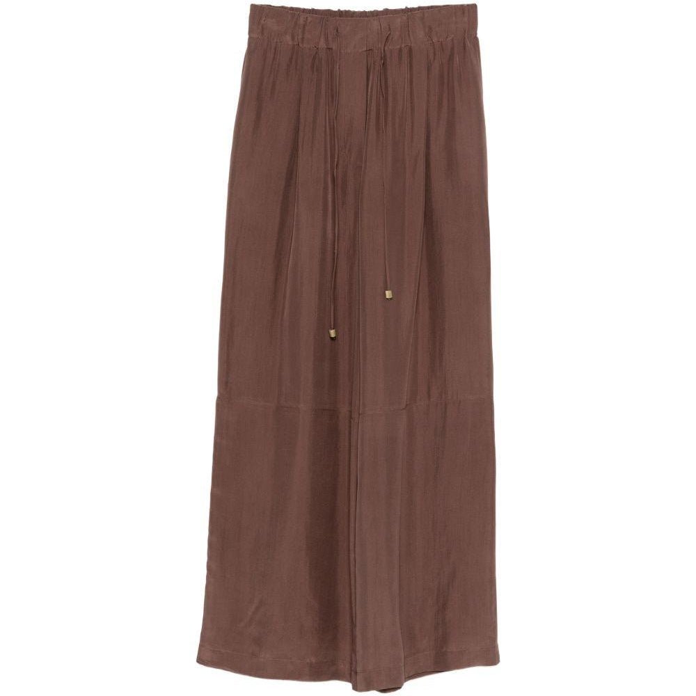 Pantaloni per donna Alysi marroni con chiusura a coulisse 116126 P6003 MOSTO ALYSI