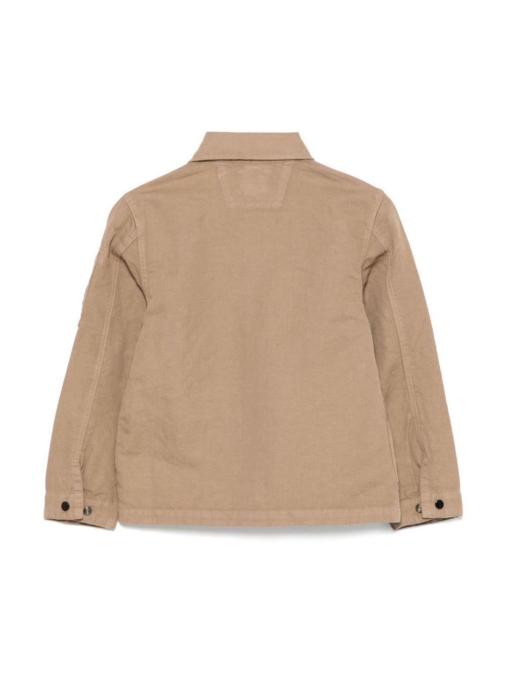 Giubbino per bambino C.P. Company Kids marrone con logo CUA001LZC01 20262 C.P.COMPANY KIDS