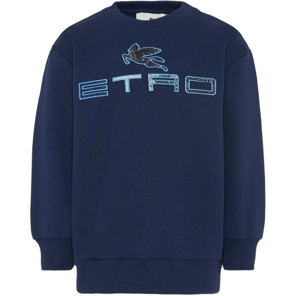 Felpa per bambino Etro Kids blu con logo sul davanti GY4P50 Z3183 617 ETRO KIDS