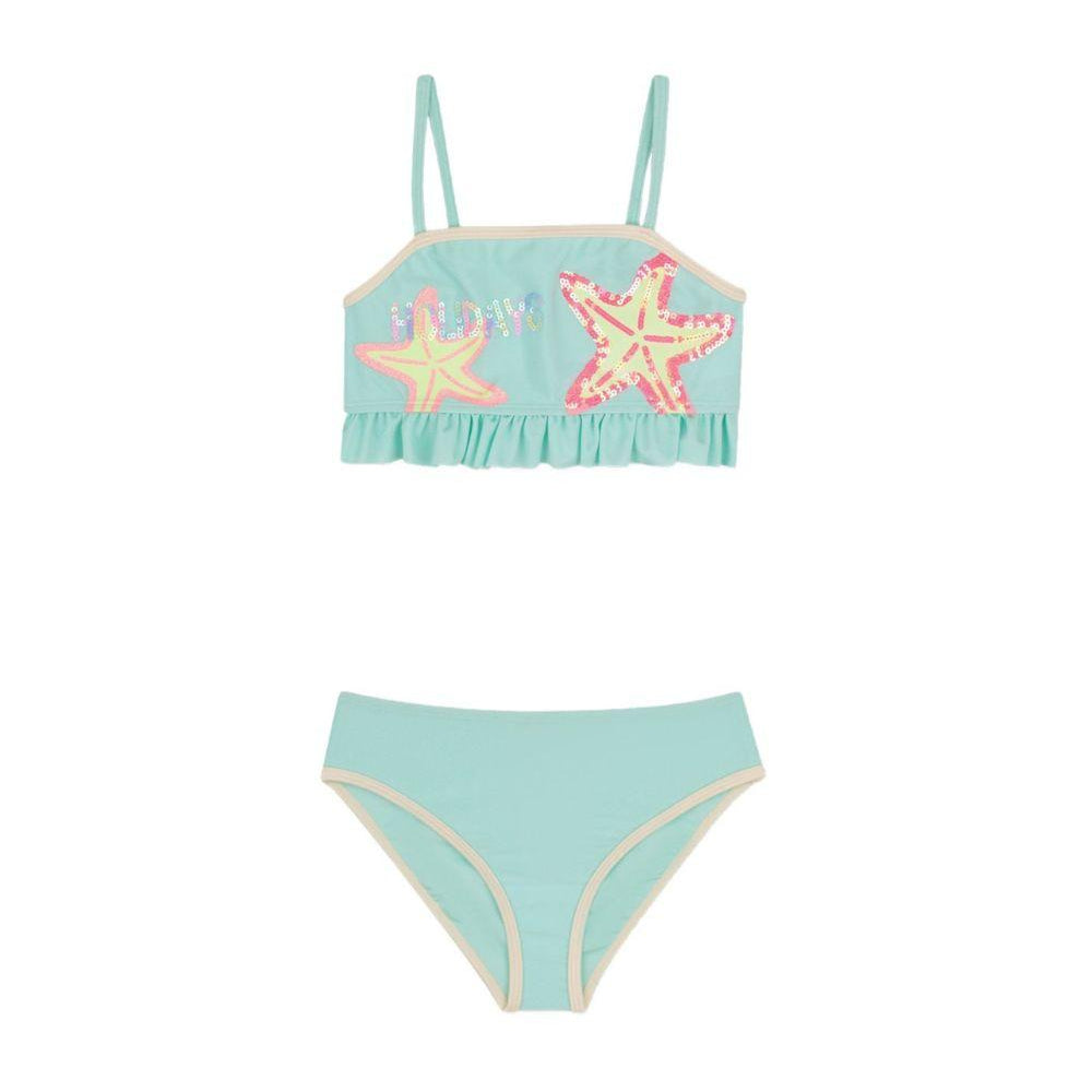 Costume per bambina Billieblush Kids azzurro con stampa stelle marine U22157 76G BILLIEBLUSH KIDS