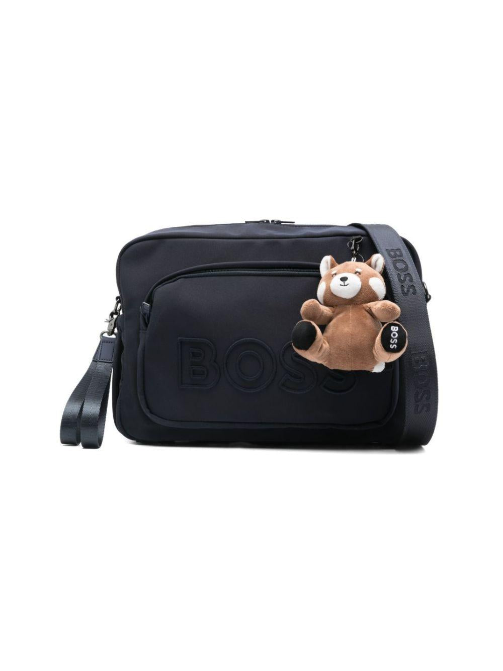 Borsa per neonato Boss Kids blu scuro con ciondolo giocattolo J53178 849 BOSS KIDS