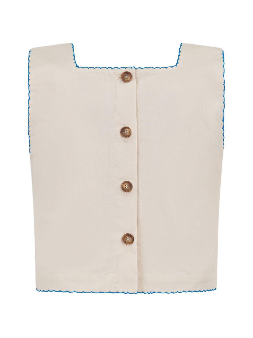 Top per bambina Etro Kids beige con ricamo floreale sul davanti GY5A92 P0287 107 ETRO KIDS