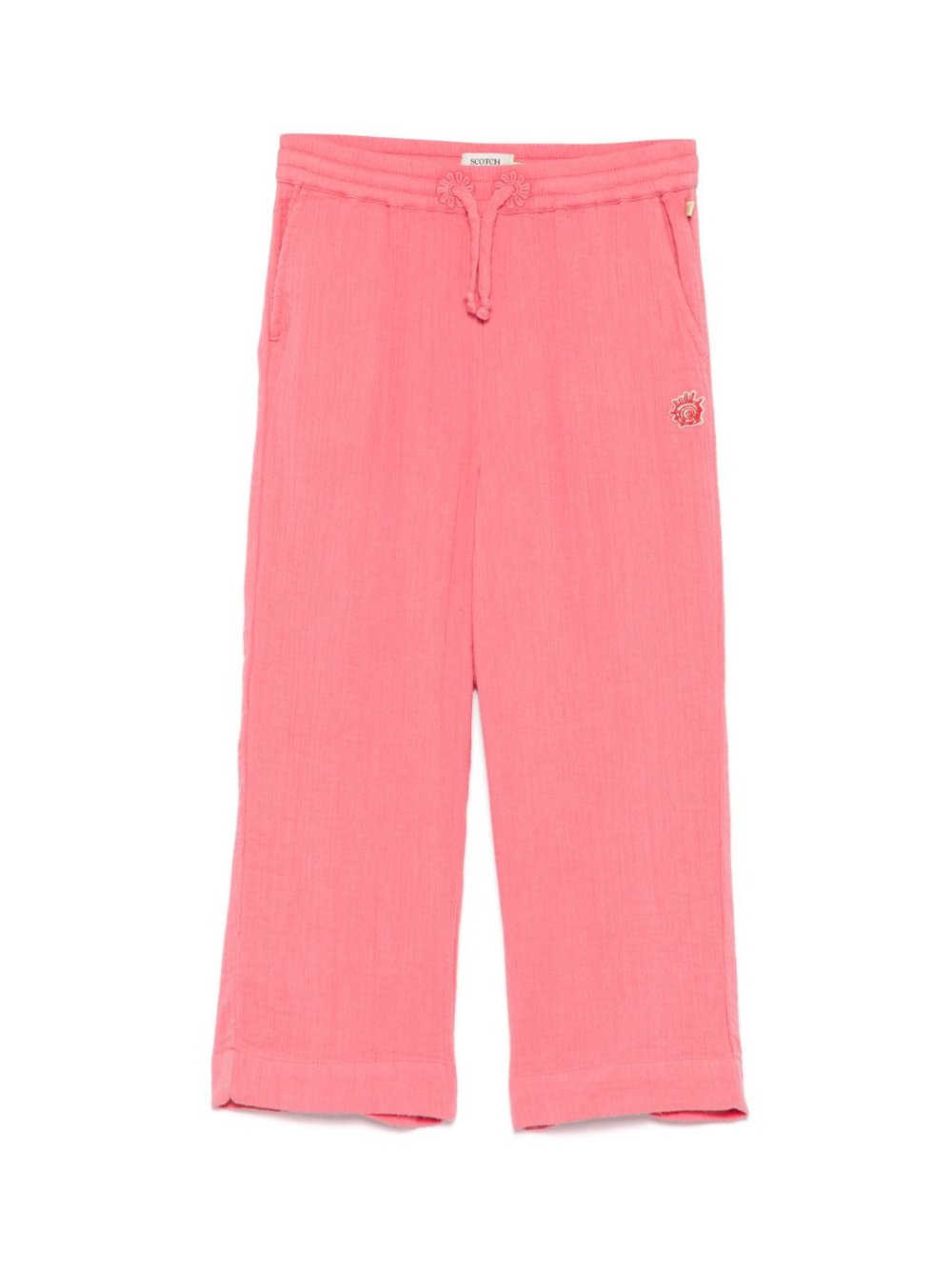 Pantaloni per bambina Scotch & Soda Kids rosa con effetto stropicciato 179296 610 SCOTCH&SODA