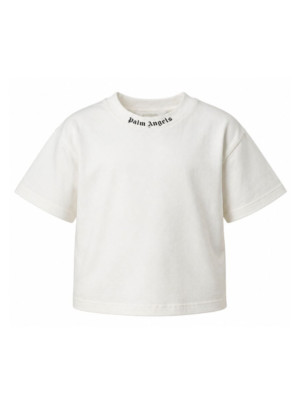 T-shirt per bambino Palm Angels Kids bianca con logo sul retro PBAA002S26JER001 002 PALM ANGELS KIDS