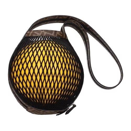 Sacca con palla per bambino Fendi Kids giallo con logo 7AS099 AJC9 F16J3 FENDI KIDS
