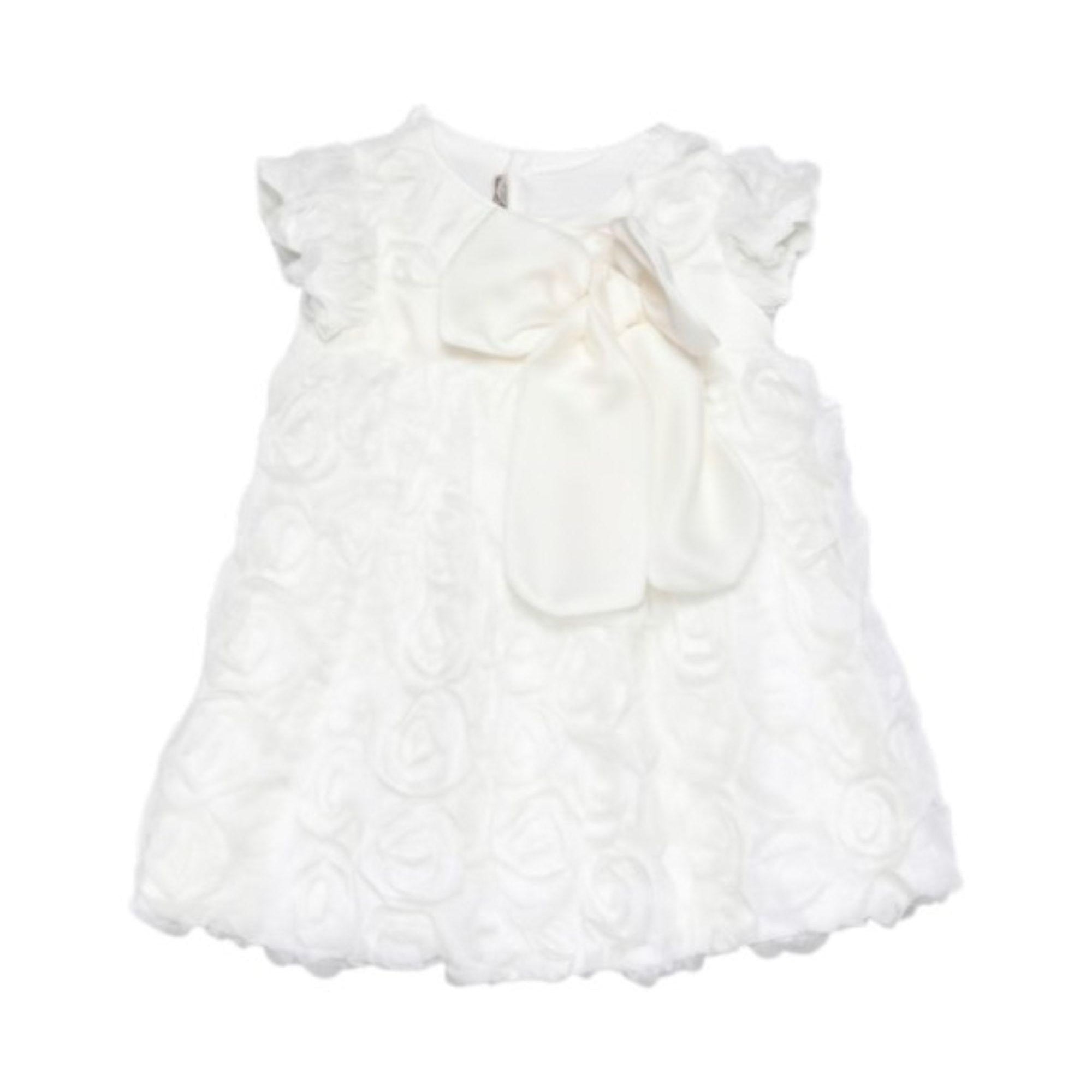 Abito per neonata La Stupenderia bianco con dettagli floreali 2CCAB66 X04 LA STUPENDERIA KIDS