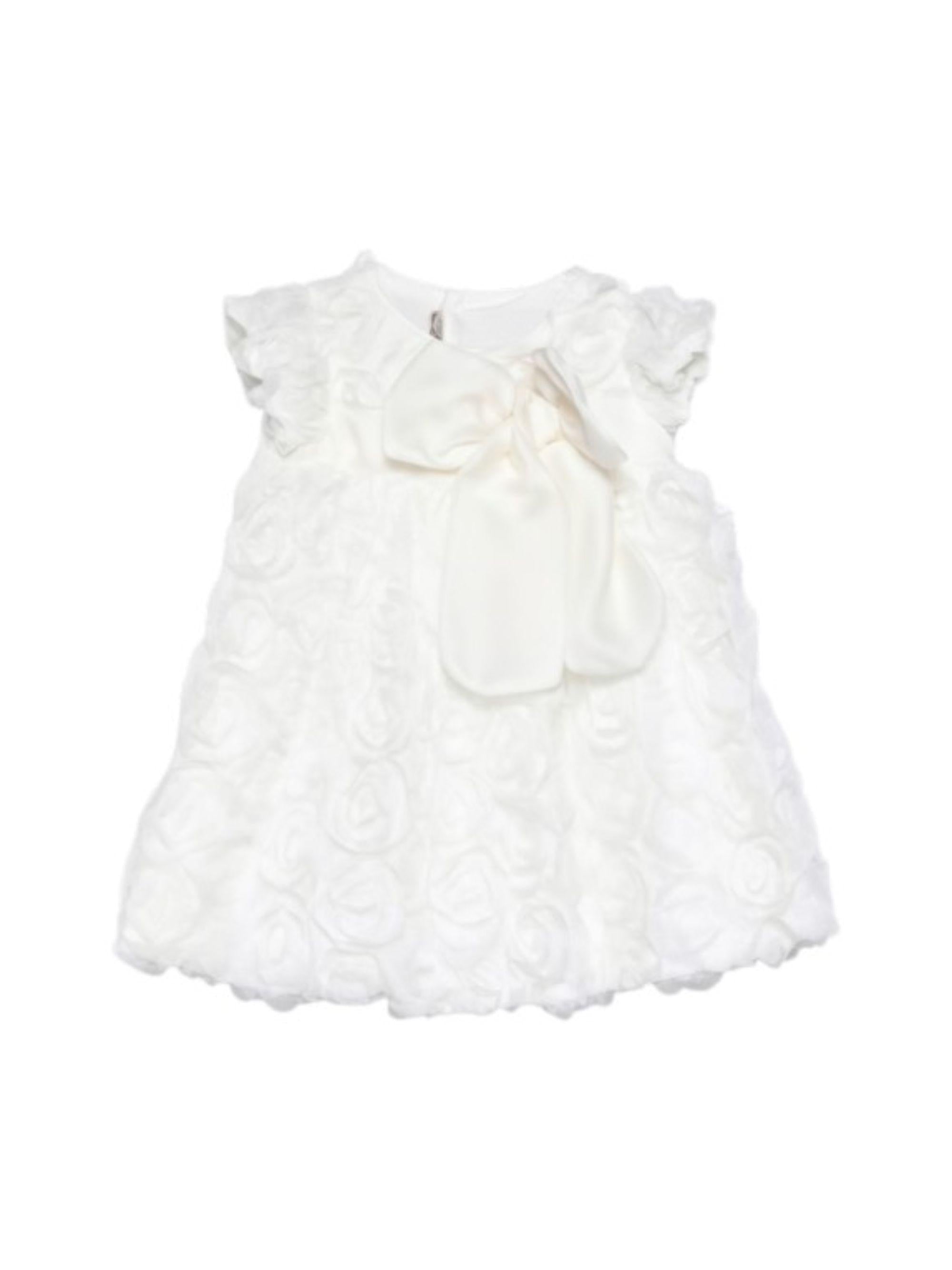 Abito per neonata La Stupenderia bianco con dettagli floreali 2CCAB66 X04 LA STUPENDERIA KIDS