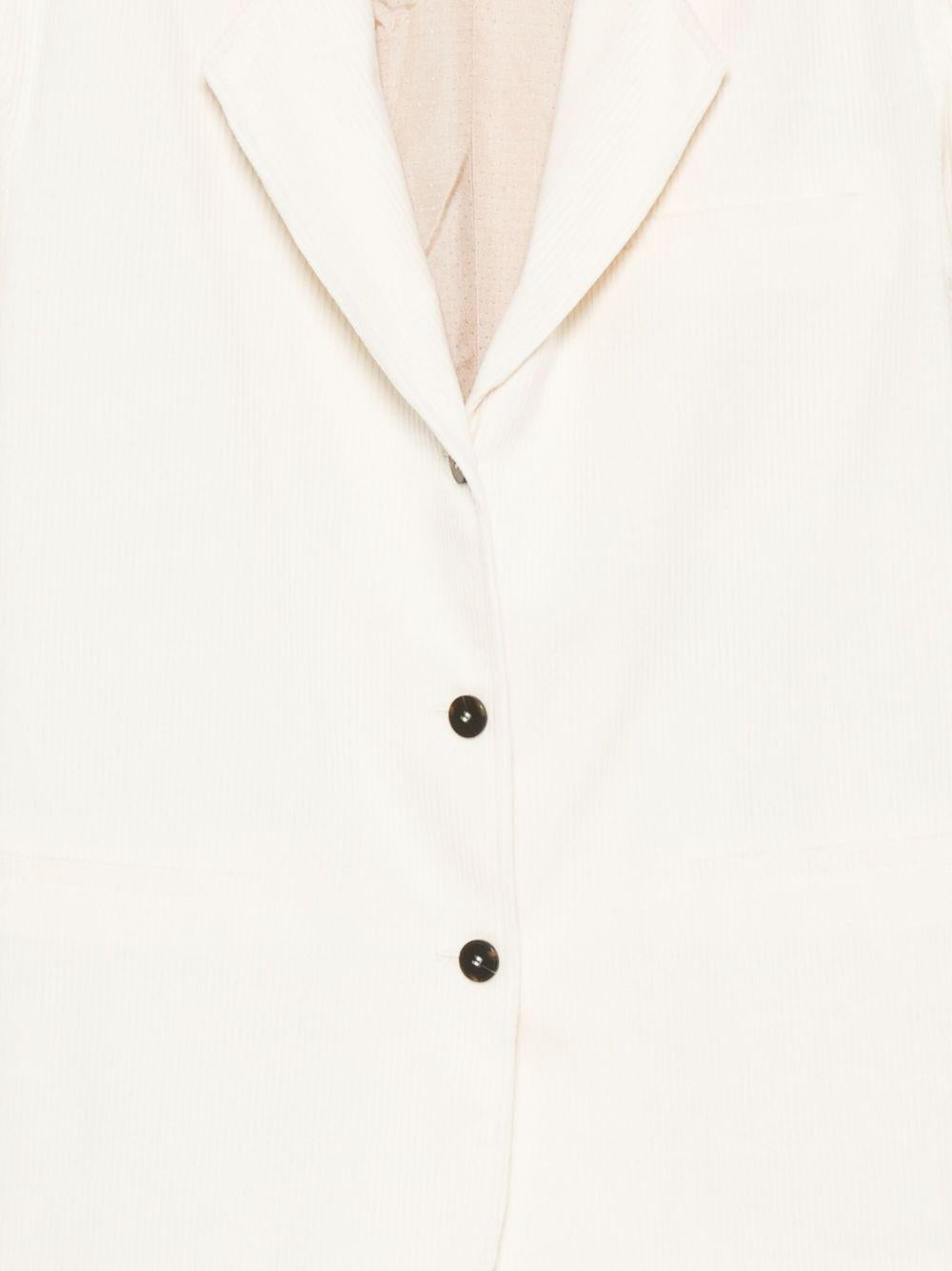 Blazer per donna Alysi bianco con texture a coste 165801 A5049 BURRO ALYSI