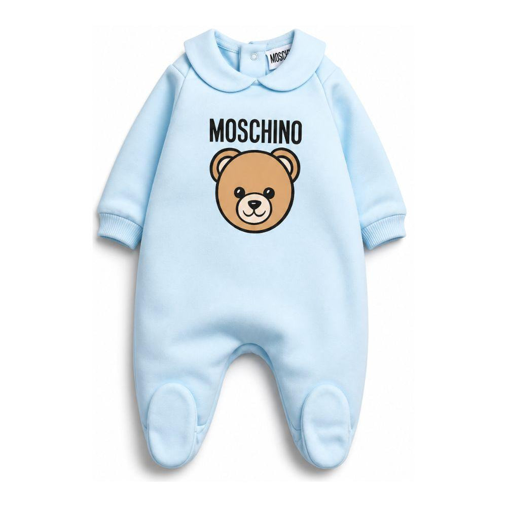 Tutina per neonato Moschino Kids azzurro con stampa Teddy Bear MUY09OLCA40 40304 MOSCHINO KIDS