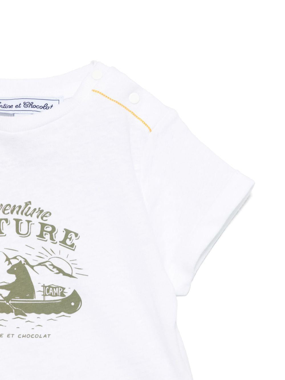 T-shirt per neonato Tartine Et Chocolat bianco con stampa CA10061 01 TArtine & Chocolat