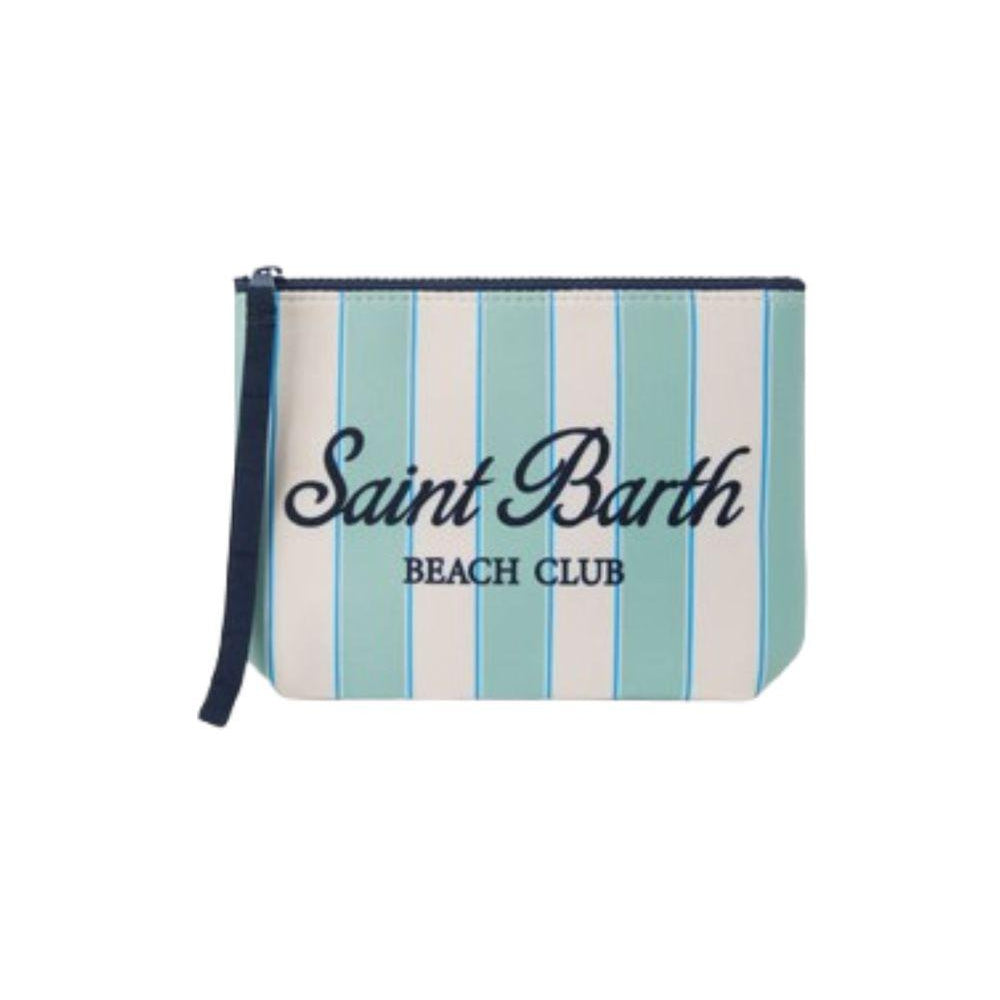 Pochette Aline MC2 Saint Barth azzurra con design a righe ALIN001 00606L MC2 ST. BARTH KIDS