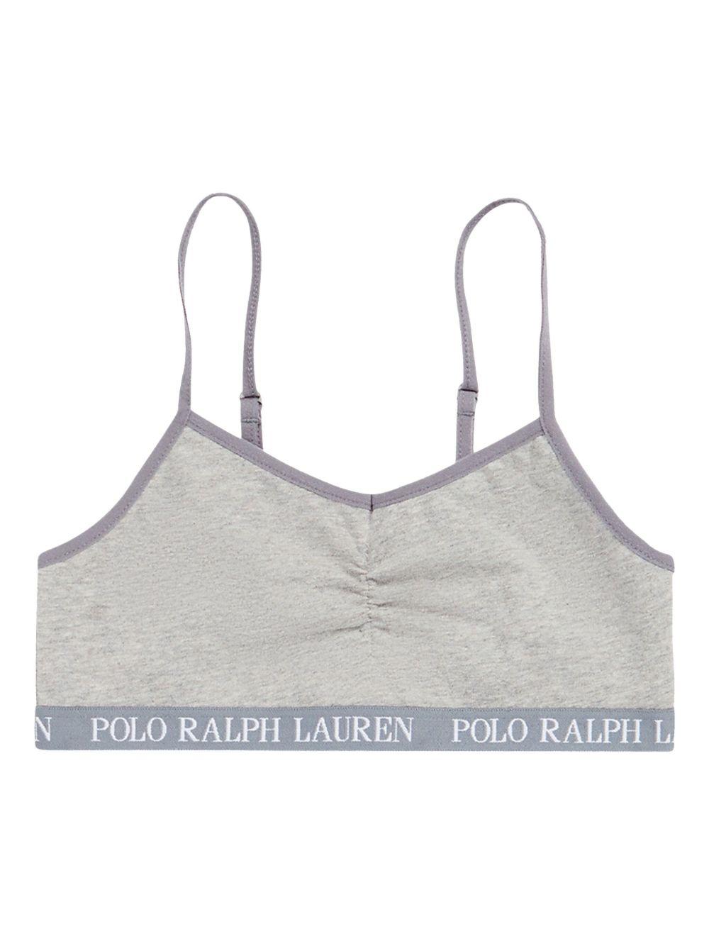 Set di due bralette per bambina Polo Ralph Lauren Kids grigie con spalline regolabili 4P5017 G9I Ralph Lauren kids