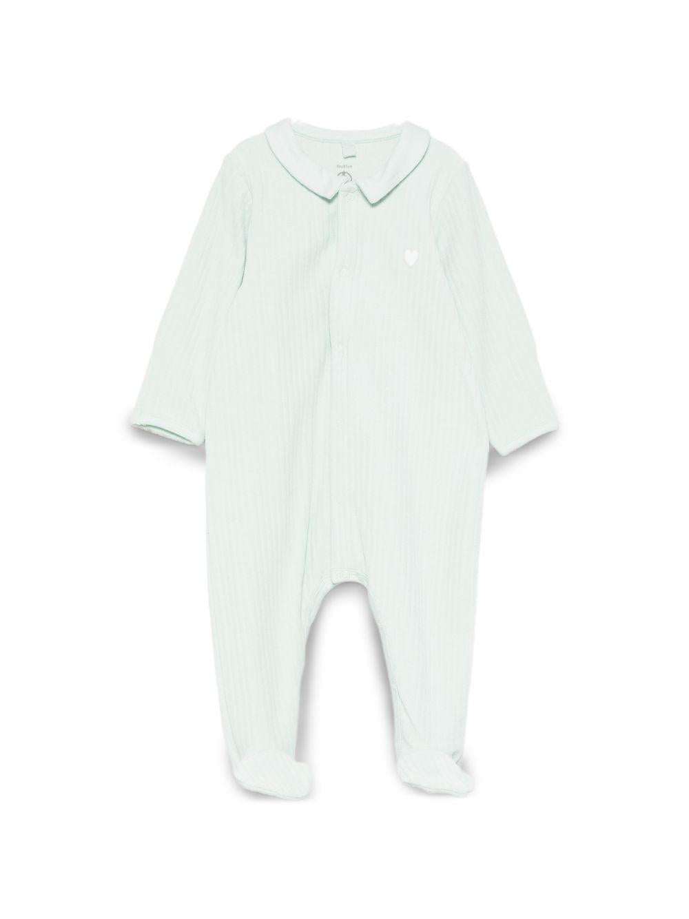 Tutina per neonati Petit Bateau Kids verde con colletto A0GAG 01 PETIT BATEAU KIDS