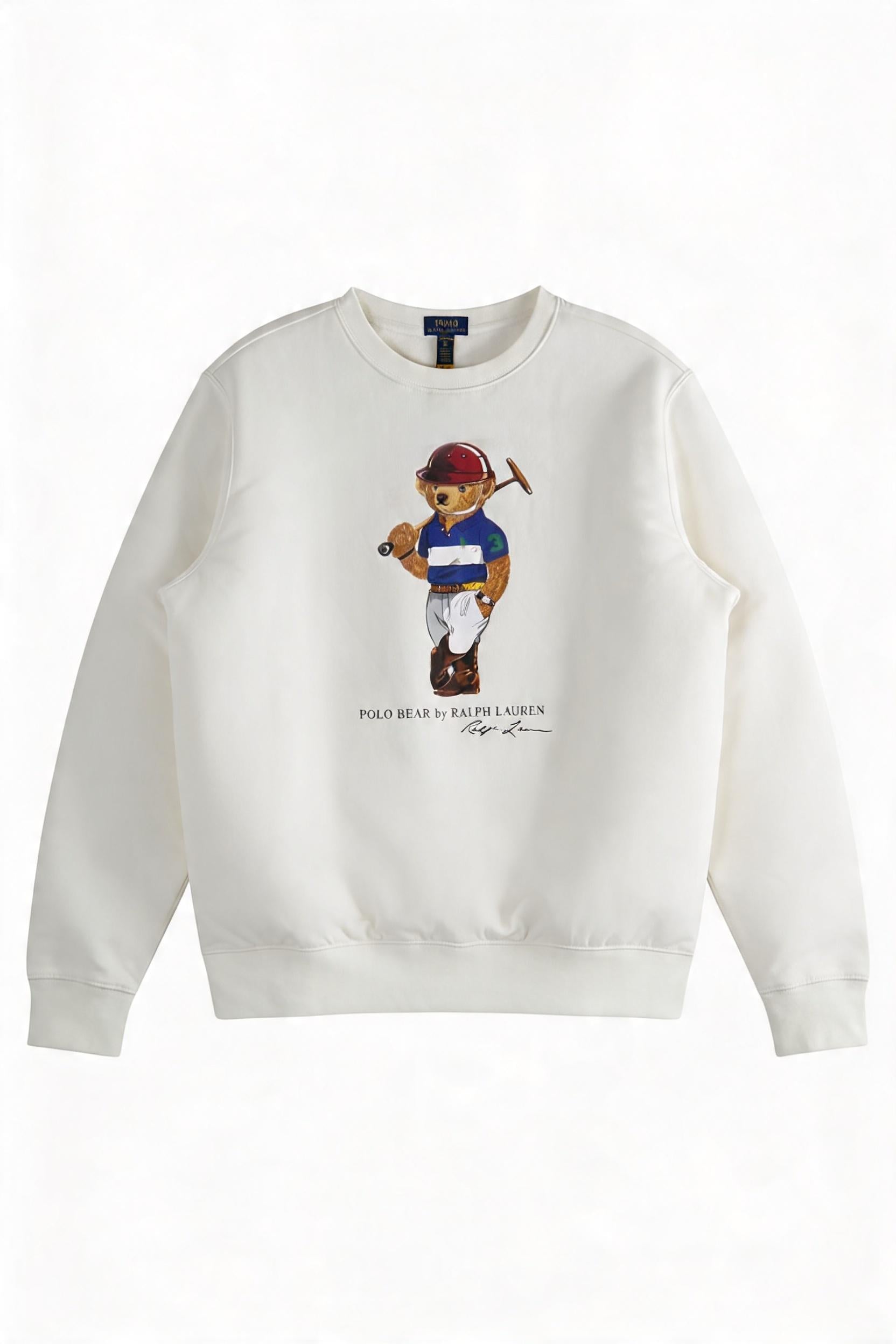 Felpa per bambino Polo Ralph Lauren Kids bianca con dettaglio Teddy Bear 322A96604 001 Ralph Lauren kids