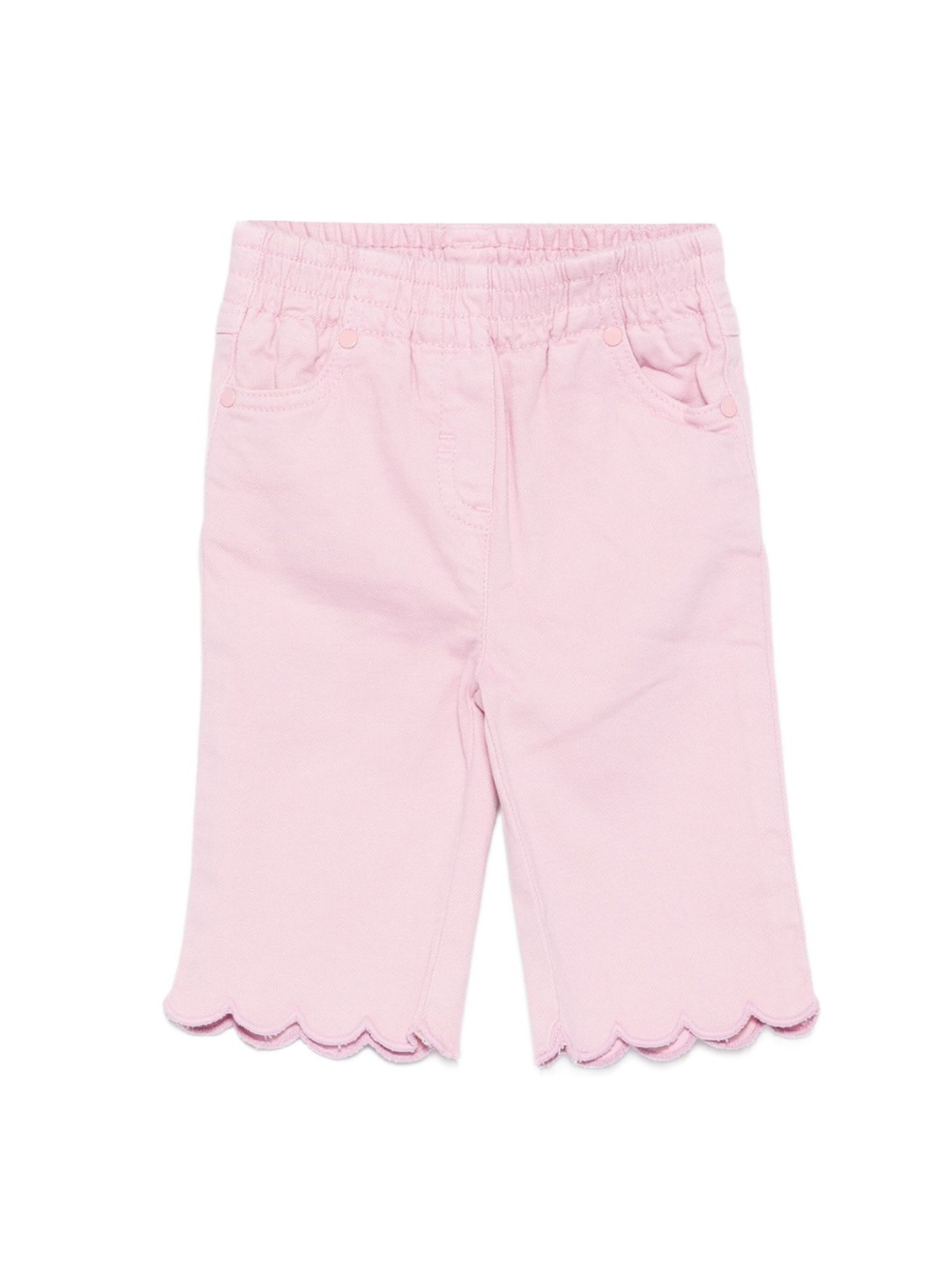 Pantaloni per neonata Stella McCartney Kids rosa con orlo smerlato TX6110 Z0156 568 STELLA McCARTNEY KIDS