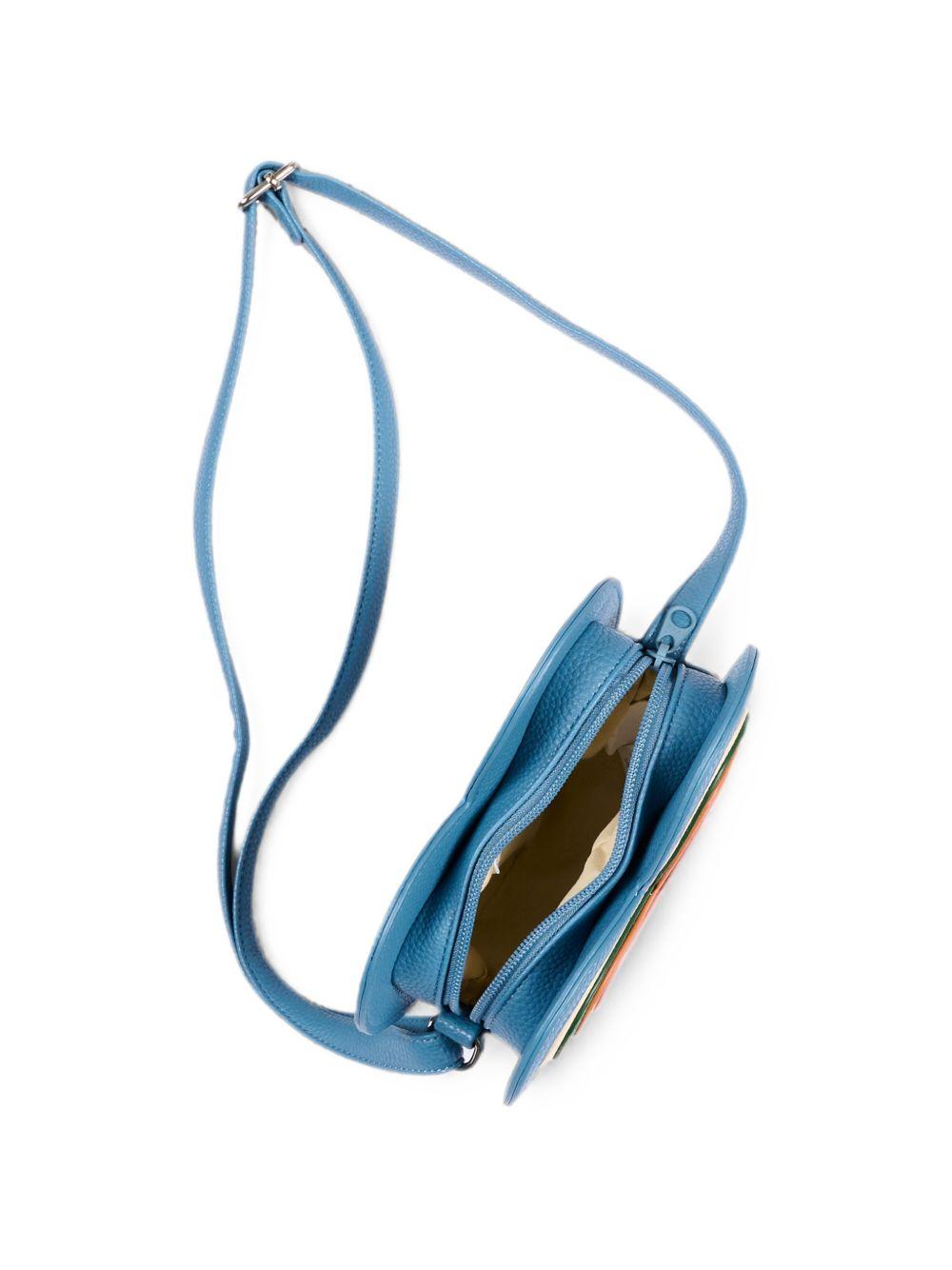 Borsa a tracolla per bambina Molo Kids azzurra a forma di cuore con effetto granulato 7W26V106 5807 MOLO KIDS