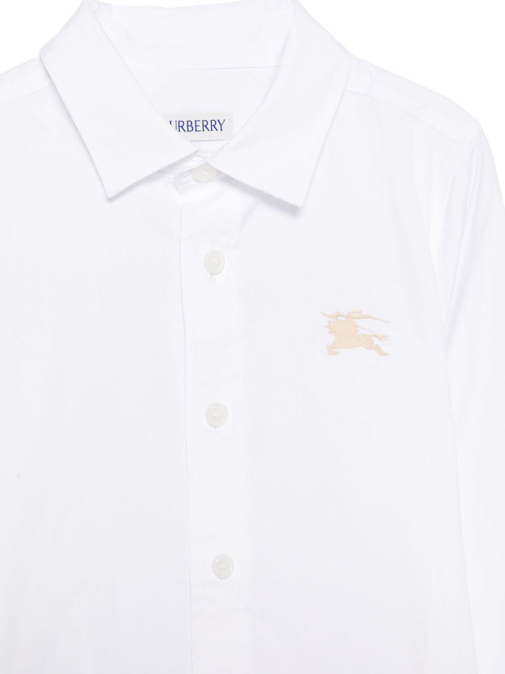 Camicia per bambino Burberry Kids bianca con logo 8108990 A1464 BURBERRY KIDS