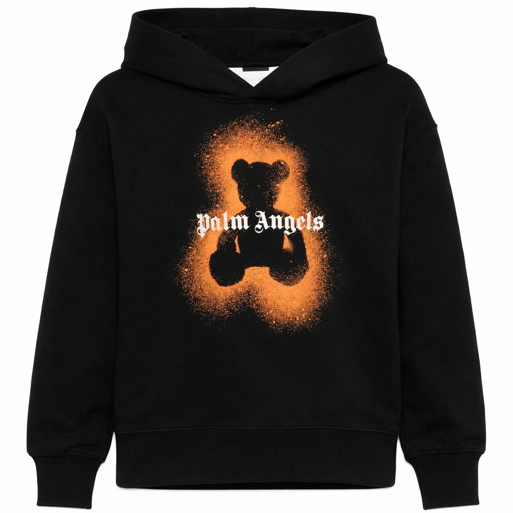 Felpa per bambino Palm Angels Kids nero con stampa grafica PBBB012S26FLE006 110 PALM ANGELS KIDS