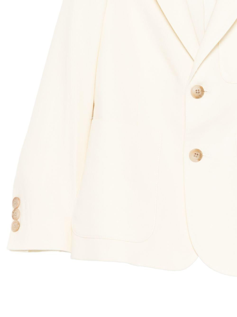 Blazer per bambino Emporio Armani Kids bianco con revers classici EB000906 AF21040 U1079 EMPORIO ARMANI KIDS