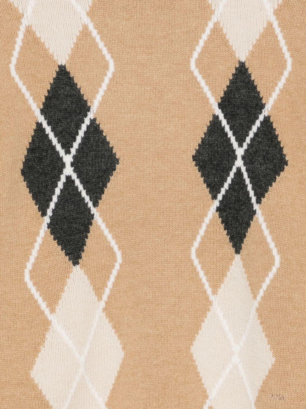 Maglione per bambino Paolo Pecora Kids beige con motivo argyle PP4096 CAMMELLO PAOLO PECORA KIDS