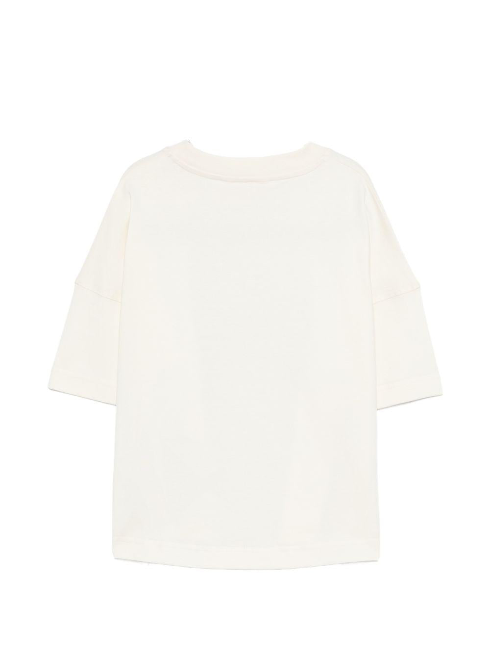 T-shirt per bambino Palm Angels Kids bianca con stampa grafica PBAA002S26JER003 002 PALM ANGELS KIDS