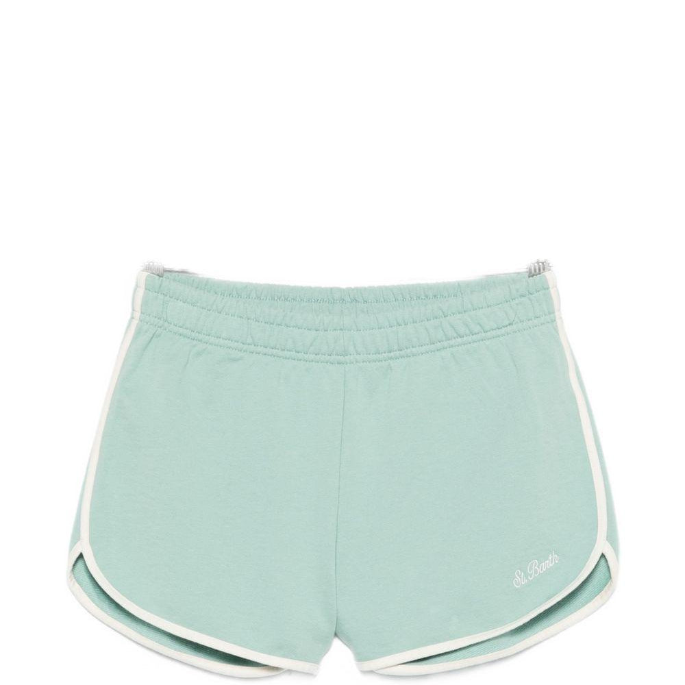 Shorts da donna MC2 Saint Barth azzurro con elastico in vita FRANC002 02369L MC2 ST. BARTH