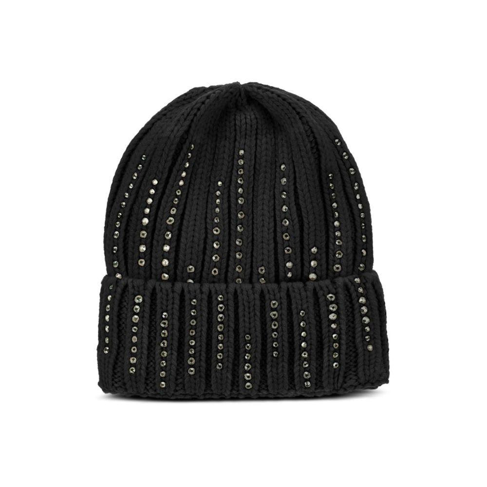 Cappello per bambina Monnalisa Kids nero con decorazioni con strass 17H004 8064 0050 MONNALISA KIDS
